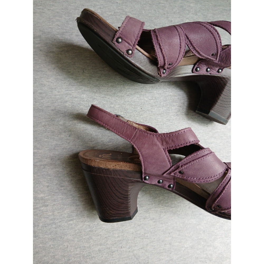 Dansko Sandals 41 / 10.5 Nina Leather Floral Comfort Boho Casual Block Heel - Picture 8 of 16